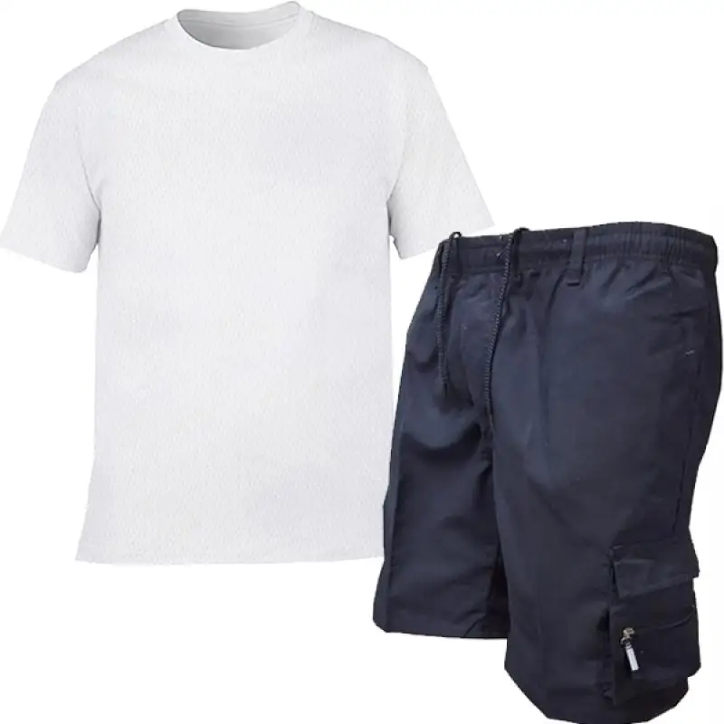 

Men's Shorts Men's Tracksuit T-Shirt with Pants Training Suit Loose Sportswear Male Sportsuit Oversize Casual 2 Pcs 2021 New