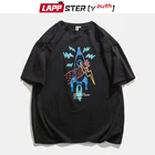 Футболка LAPPSTER-Youth мужская с графическим принтом, корейский стиль, ручная роспись, уличная одежда в стиле Харадзюку, винтажная тенниска, лето 2021