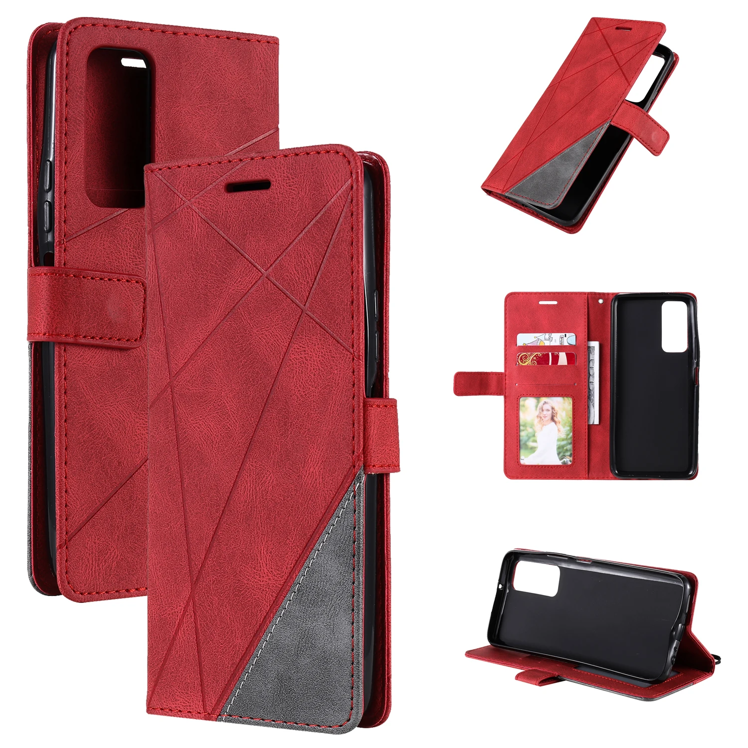 Leather Flip Case For Huawei P40 Lite E P30 Pro P20 Lite P Smart 2021 Mate 40 Pro Mate 10 Lite Y5P Y6P Book Card Wallet Cover