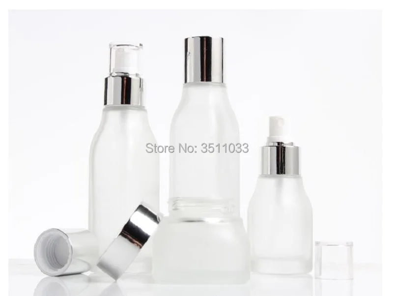 40 мл матовый стеклянный косметический флакон с насосом для лосьона 100 спрей