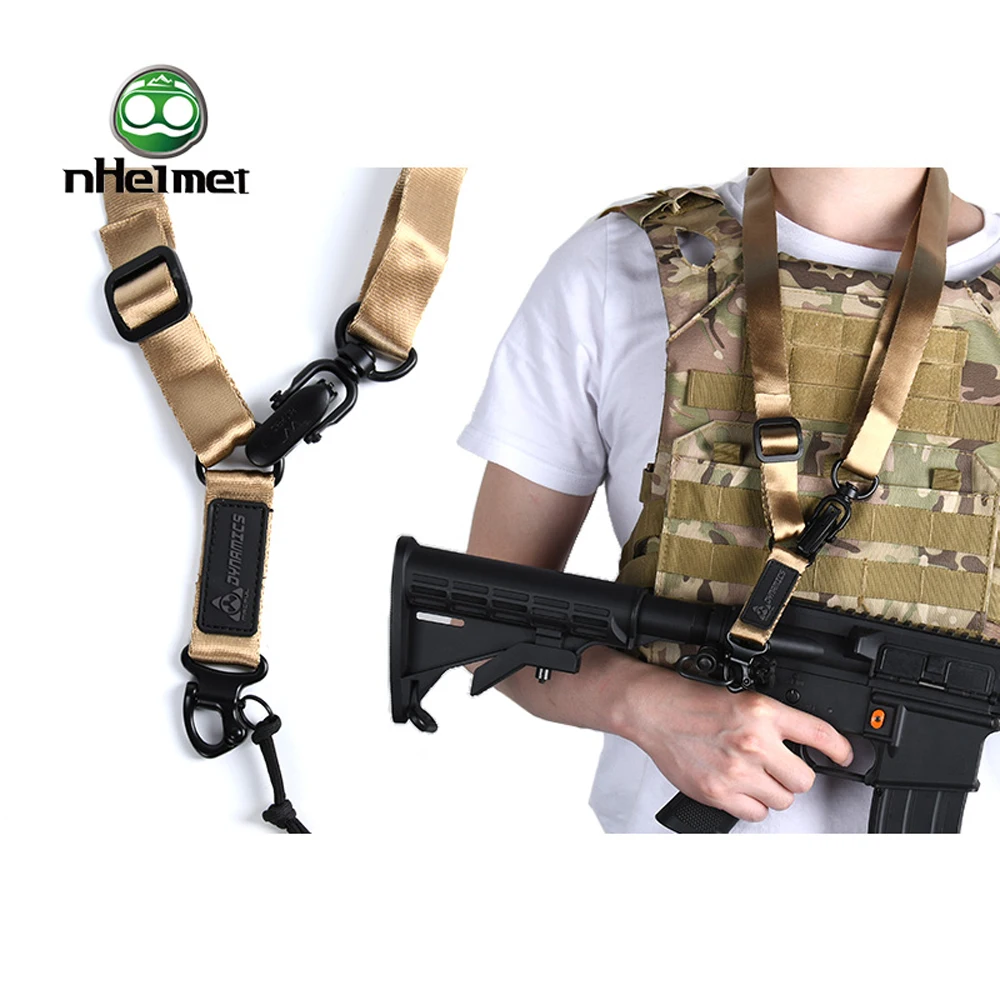 

Tactical Magpul 1/2 Point Rifle Sling Nylon Hunting Gun Belt MS2 Multi-Mission Single Sling Adjustable with Pacth Accessories