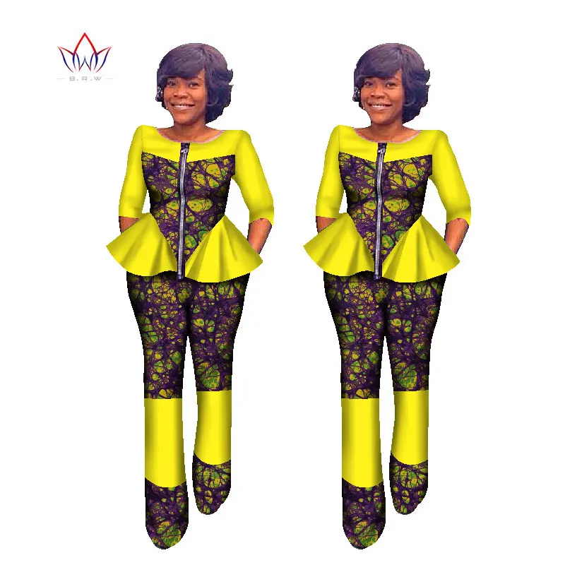 Осенний женский костюм в африканском стиле с принтом большой размер комплект из 2