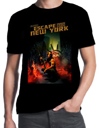 Классическая футболка для экшн фильма спасение из Нью Йорка в стиле 80 х|Мужские