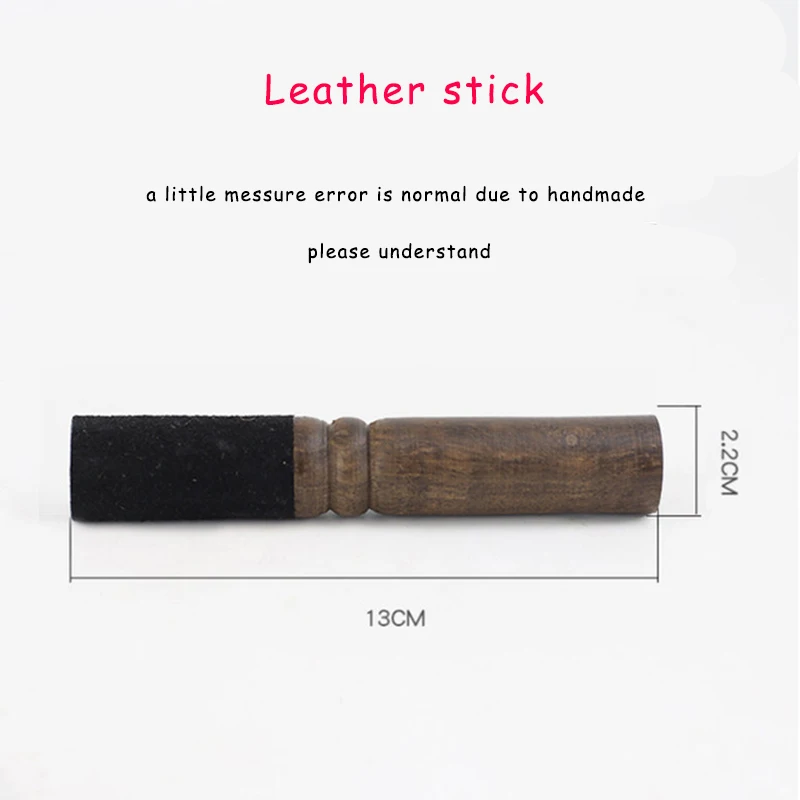 about 13cm long Поющая чаша молоток Непальский ручной работы Будда металлическая чаша палка с войлоком Будда звук чаша ремень кожаный шлифовальный стержень молоток стук - Цвет: about 13cm long