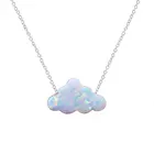 Ожерелье ручной работы из акрила в форме облака для женщин, дизайнерская цепочка из нержавеющей стали, хороший подарок на день рождения, бижутерия