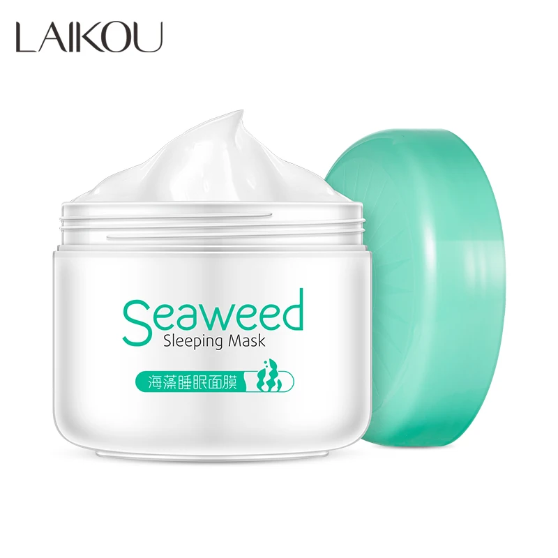 

LAIKOU Seaweed Essence Mask Moisturizing Whitening Firming Skin Shrinking Pores Face Sleep Mask Alginate Mask Massage Gel