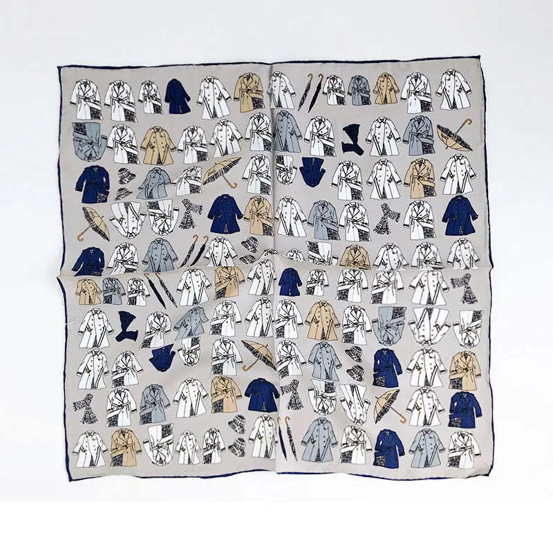 

2021 Women Neck Hair Hijab Foulard New 100% Pure Twill Silk Scarf Square Headband Fashion Print Neckerchief Scarves Bandana