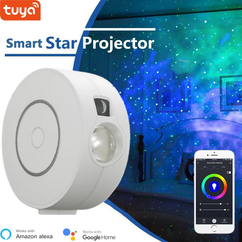 Проектор Tuya Smart Star WiFi лазерный проектор звездного неба развевающийся ночник