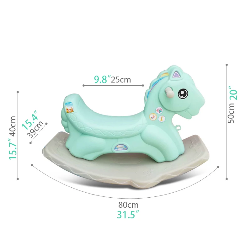 

Baby Shining Rocking Horses for Kids Toy Gift Balance Multi-functional Rocking Chairs Trojan Baby Play Baby Walker Indoor