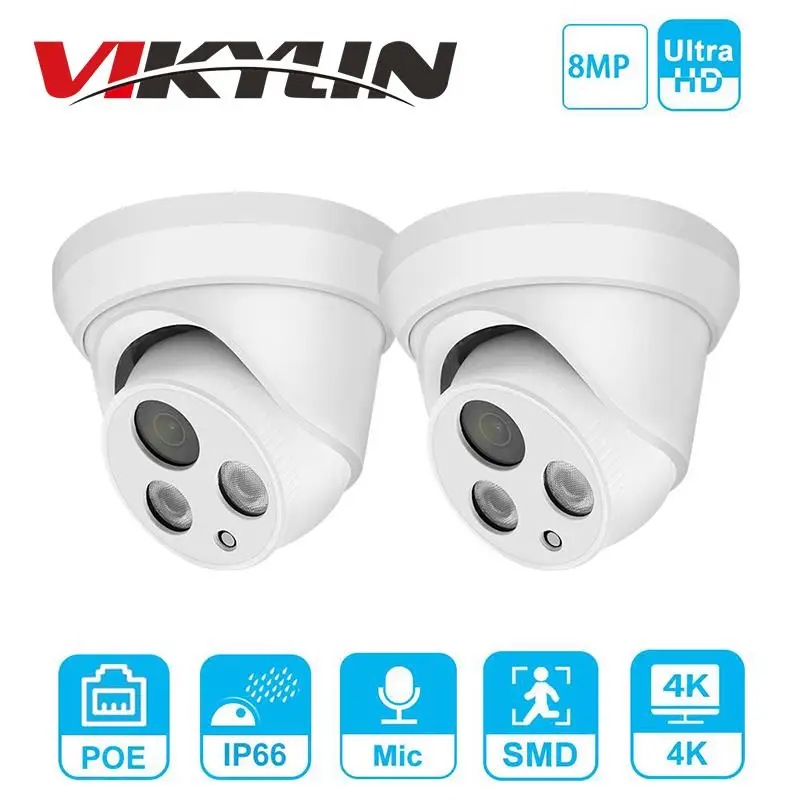 

Hikvision Compatible 5MP Dome POE IP Camera 8MP Home Security CCTV Camera 1080P IR 30m H.265 P2P Plug&play Security IPC