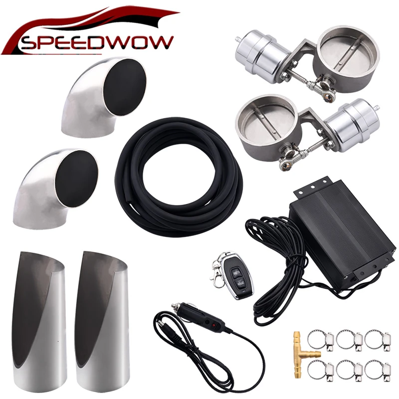 Комплект клапанов для контроля выхлопа SPEEDWOW из нержавеющей стали вырез 2 5 дюйма 63