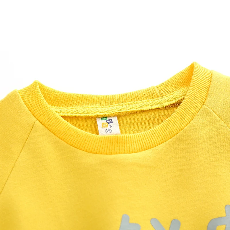 DE PEACH Baby Girls Boys Sweatshirts Winter Spring Autumn Children's Sweatshirt Chinese Printed Sweater New Kids T-shirt Clothes |