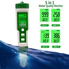 Цифровой тестер качества воды 5 в 1 TDSPHECизмеритель температуры ORP TDS EC Монитор проводимость PH детектор для бассейнов аквариумов