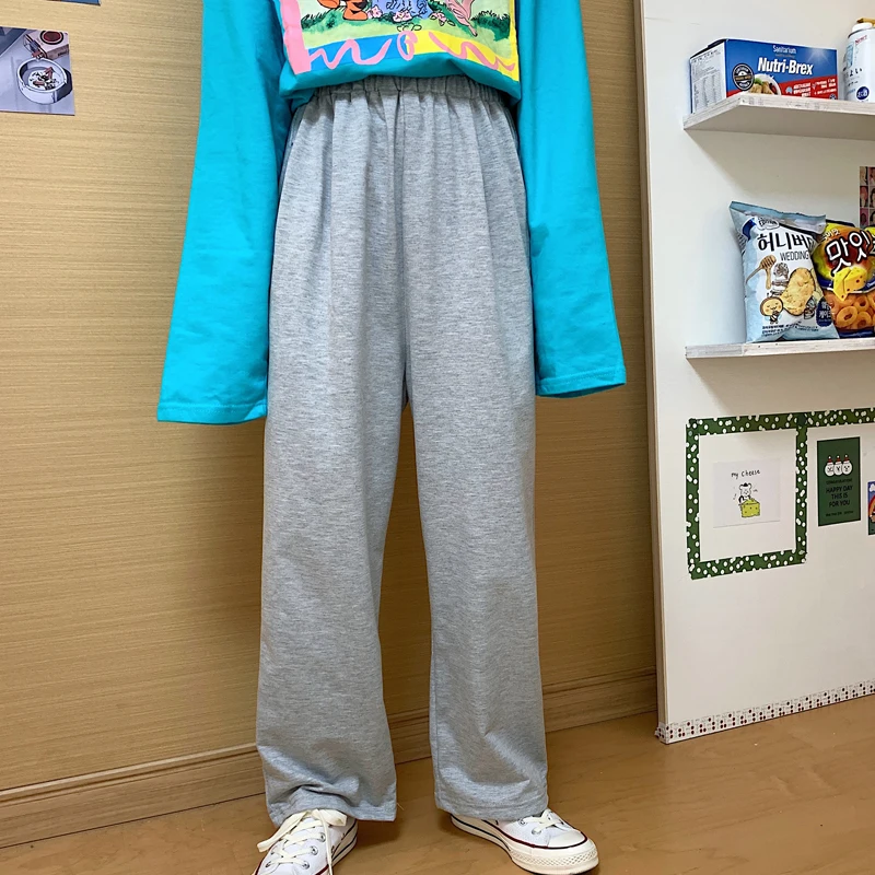 

Cool Comfort Women Gabby Pants High Waist Cotton Pink Slacks Wide Leg Pants Female Oversized Stretch Autumn Girl Long Trousers