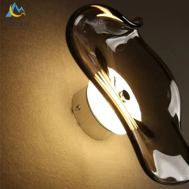 

Modern Crystal Glass Led Wall Lamps Simple Living Room Home Decor Bedroom Bedside Lamp Nordic Bathroom Crystal Wall Light Sconce