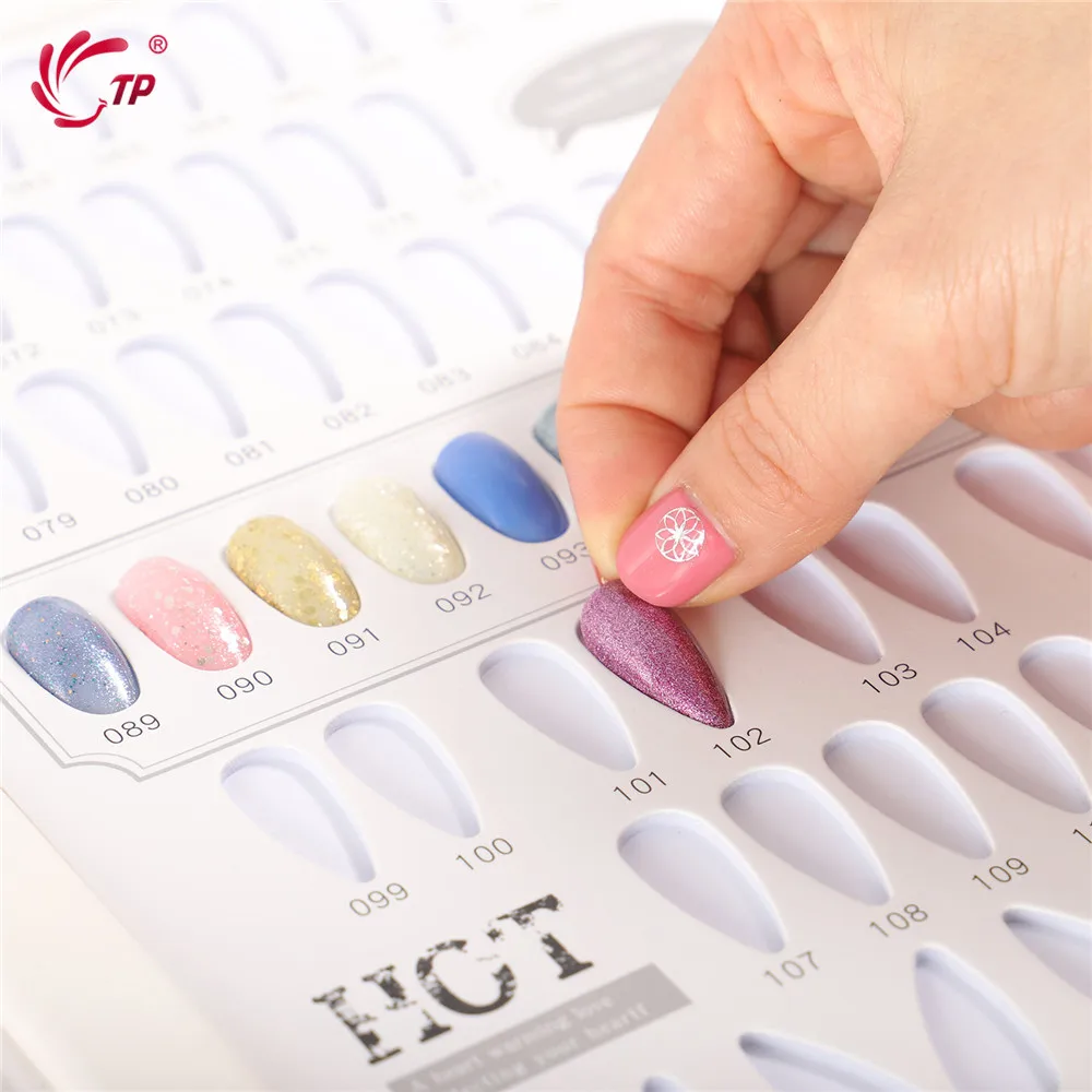 

120Colors Nail Tips Display Book DIY Showing Shelf Gel Nail Polish Color Card Chart Painting Dedicated Display Board Nail Art