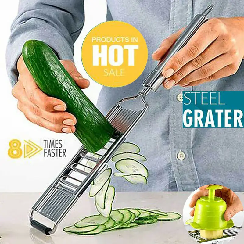 

Stainless Steel Vegetable Slicer Peeler Multi-Purpose Grater Kitchen Tool