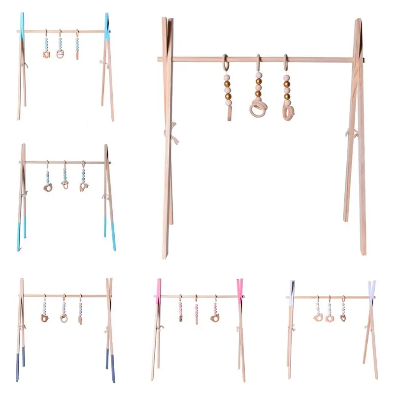 Деревянная детская подставка для фитнеса в скандинавском стиле украшение