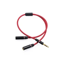 hot splitter headphones jack 3 5 mm stereo audio y splitter 2 female to 1 male cable adapter microphone plug for earphone