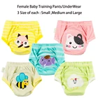 5 шт.партия, Многоразовые Детские тренировочные штаны для горшка, водонепроницаемое нижнее белье для маленьких мальчиков и девочек, хлопковые моющиеся подгузники, подгузники