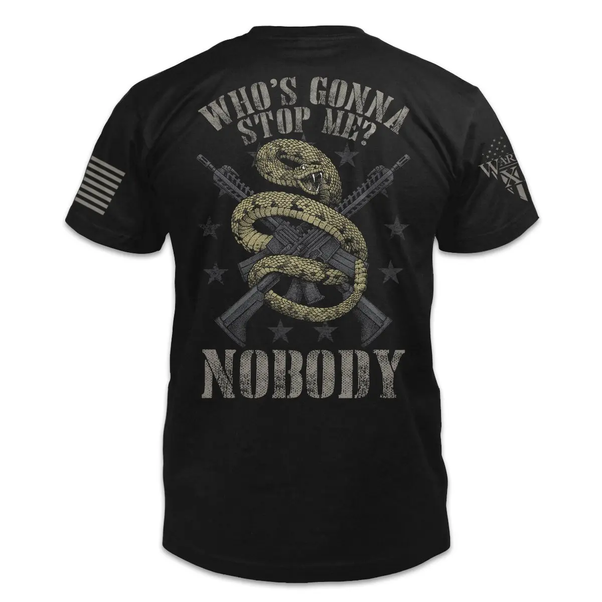 

Who's Gonna Stop Me Nobody. Rattlesnake Gun The Gadsden Flag T-Shirt. Summer Cotton Short Sleeve O-Neck Mens T Shirt New S-3XL