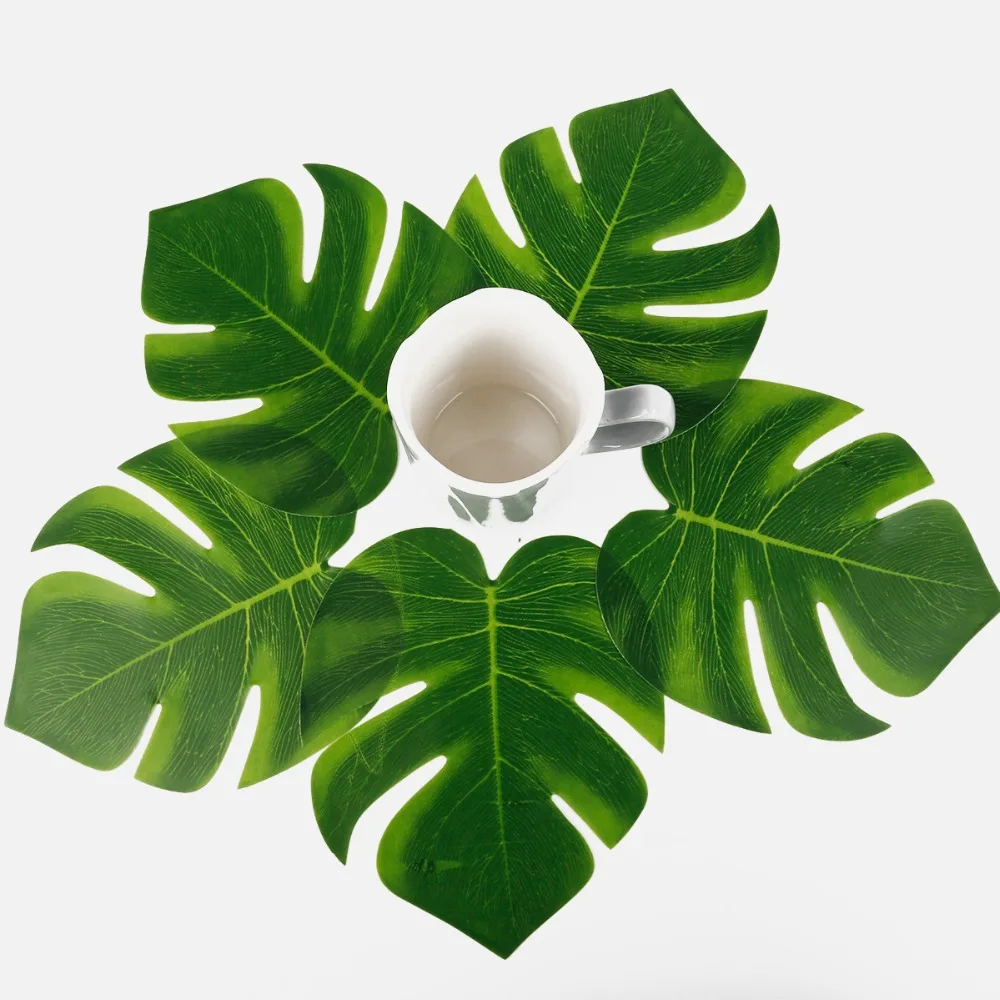 

Monstera Artificial Plant Plastic Palm Leaf Summer Party Supplies Mexico Home Decoration Garden Decoration Accessories
