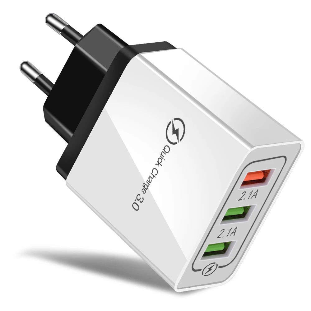 Универсальный 18 Вт USB quick charge 3,0 5V 3A для Iphone 7 8 EU US Plug, быстрое зарядное устройство для мобильного телефона Samsug s8 s9 huawei
