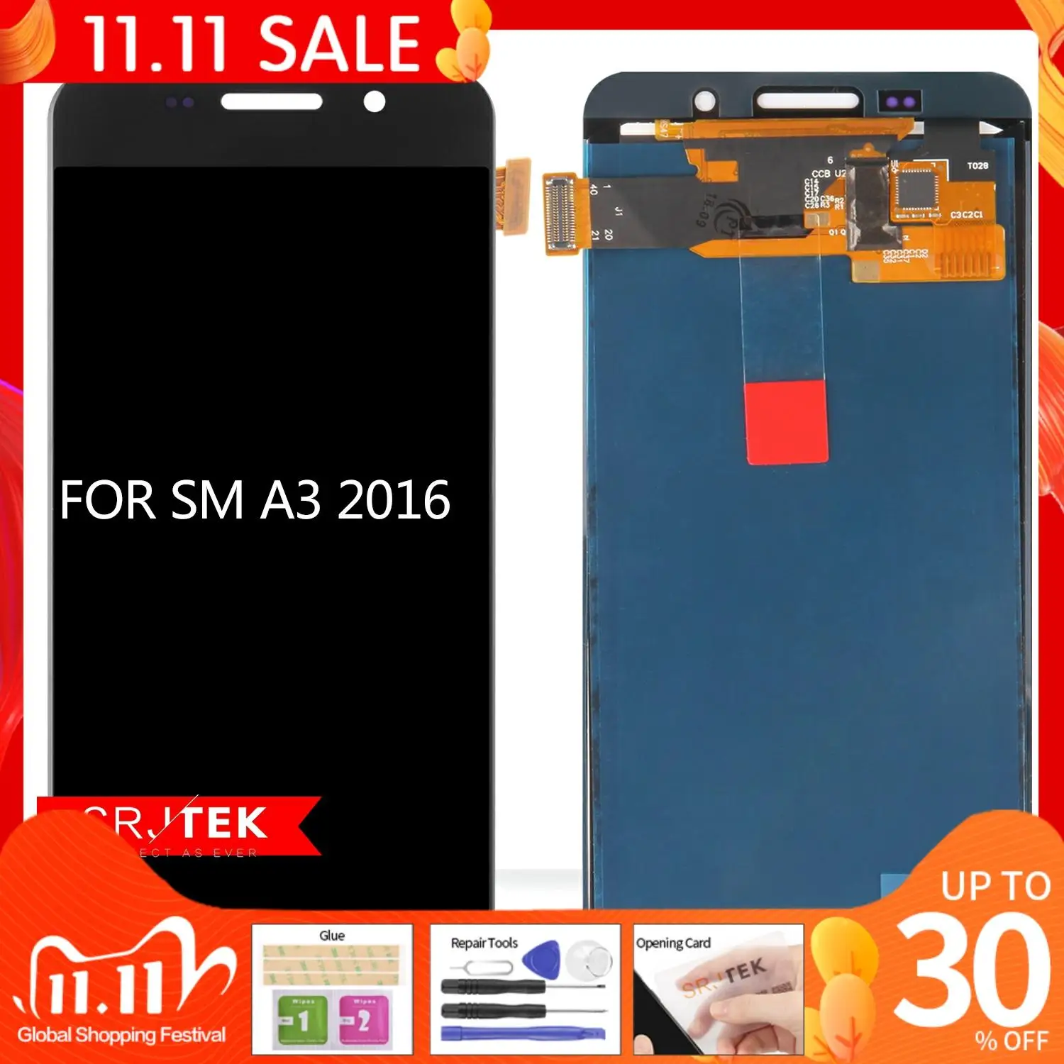 

For SAMSUNG Galaxy A3 2016 A310 A310F LCD Display Touch Screen Digitizer Replacement Parts LCD For Samsung A3 2016 A310 Display