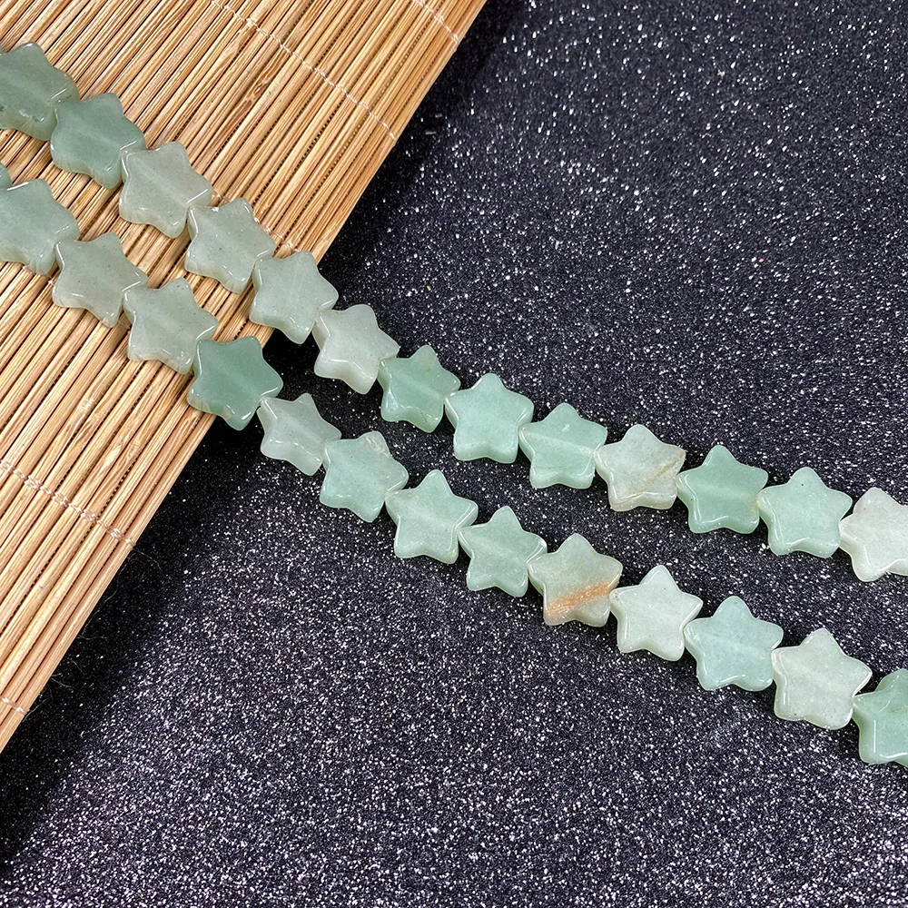 Незакрепленные бусины из натурального камня в форме пятиконечной звезды