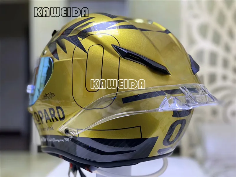 Мотоциклетный шлем Леопардовый из стекловолокна с большим задним