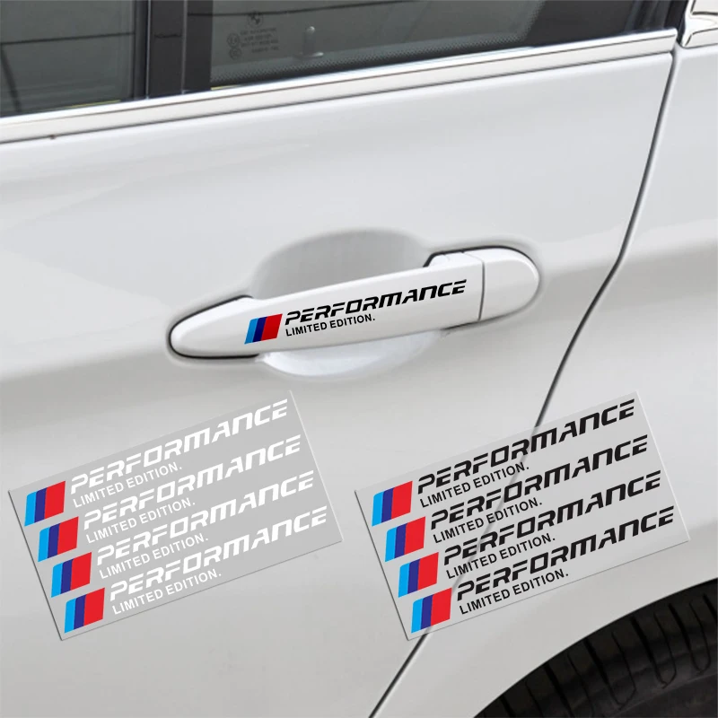 4 шт. наклейки на дверные ручки автомобиля мощность M производительность для BMWs 1 3
