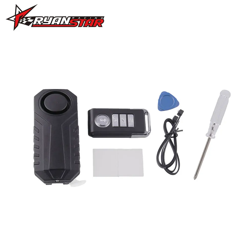 113DB Wireless Bike Alarm W/ A Remote IP55 Waterproof Adjustable Vibration Security Sensors And for Most Motorcycle | Автомобили и
