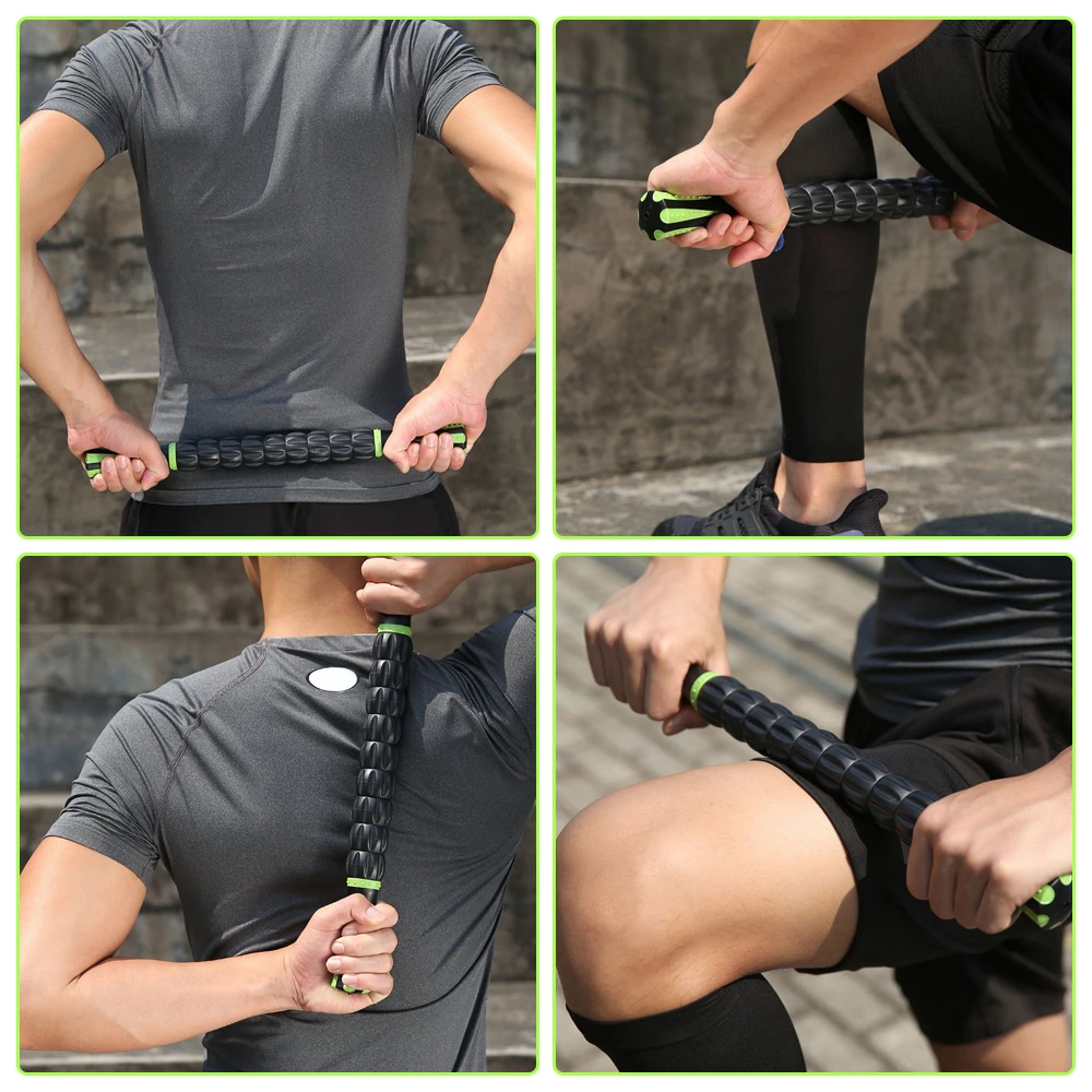 Массажная роликовая палка 45 см 9 колесиков ролик для йоги фасция облегчения мышц