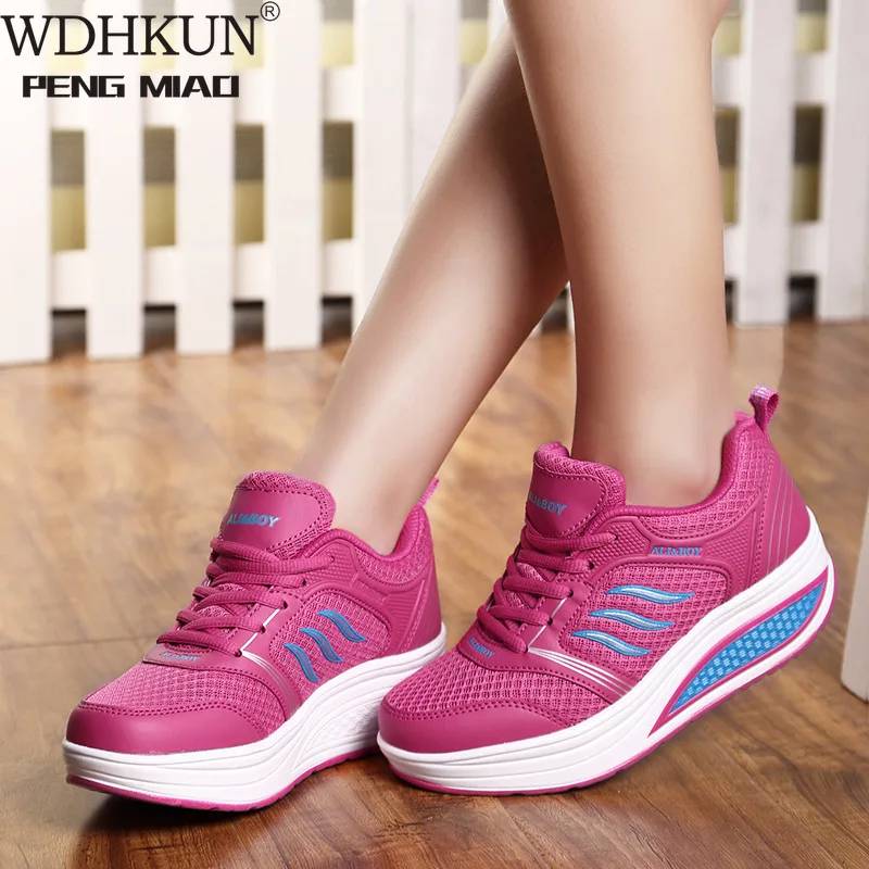 

Platform Shoes Women Wedges Hight Increasing Fashion Sneakers Woman Hidden Heels Ladies Comfortable Casual Loafers High Quality