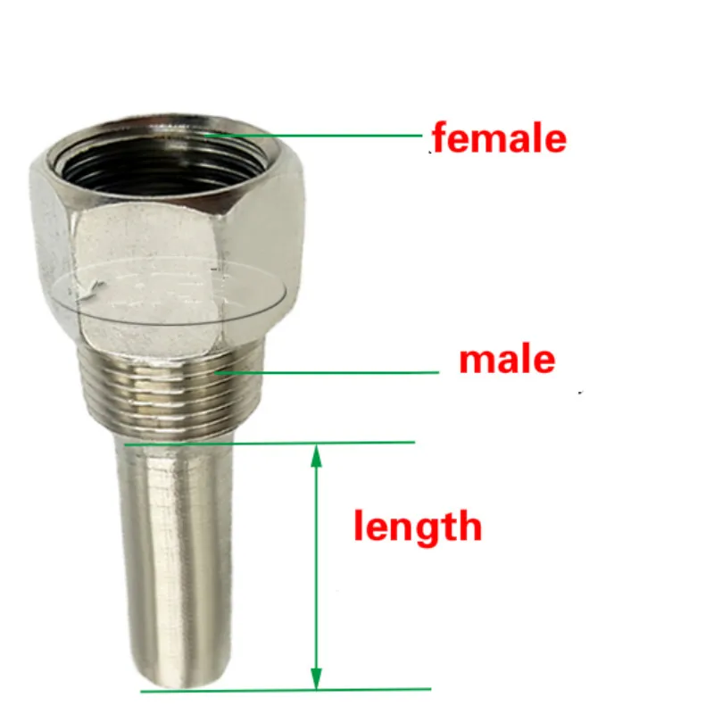 Один шт. биметаллический термометр из нержавеющей стали защитный рукав для