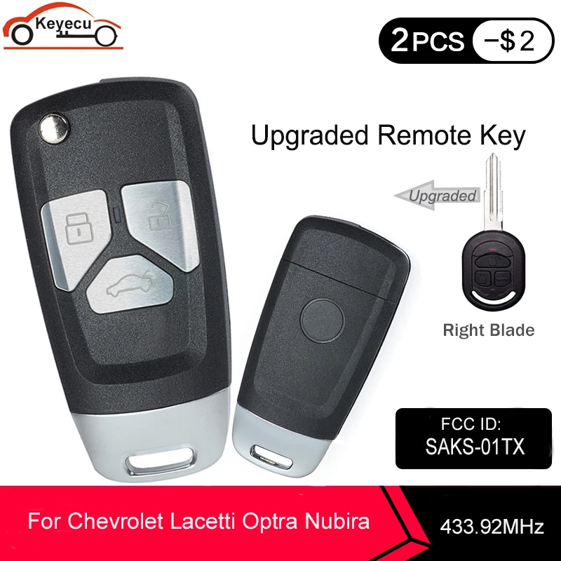 KEYECU 433 92 МГц 4D60 чип идентификатор FCC: Стандартная Улучшенная флип карта с тремя
