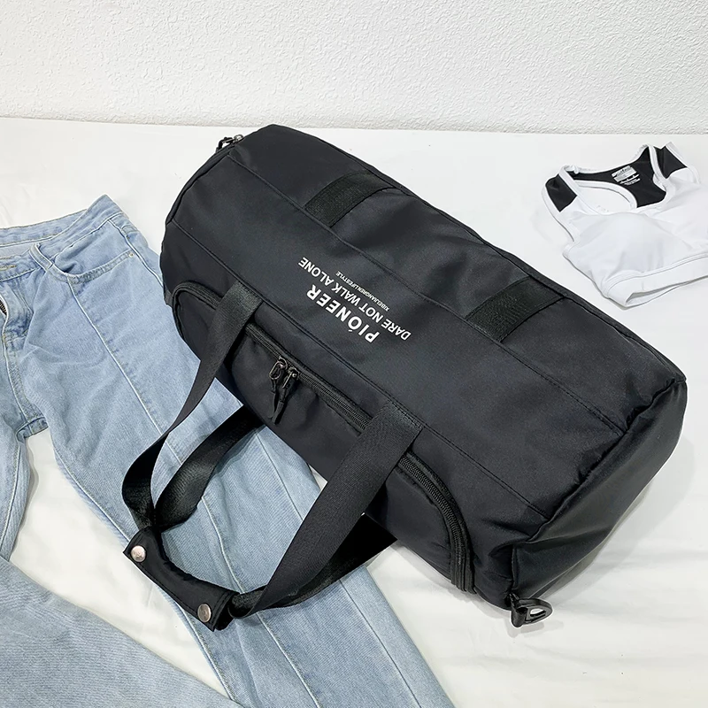 Fashion Sports Bags Big Men/Women Travel Bag Shoulder Black Sport dry and wet separation sports bag shoulder Messenger bag