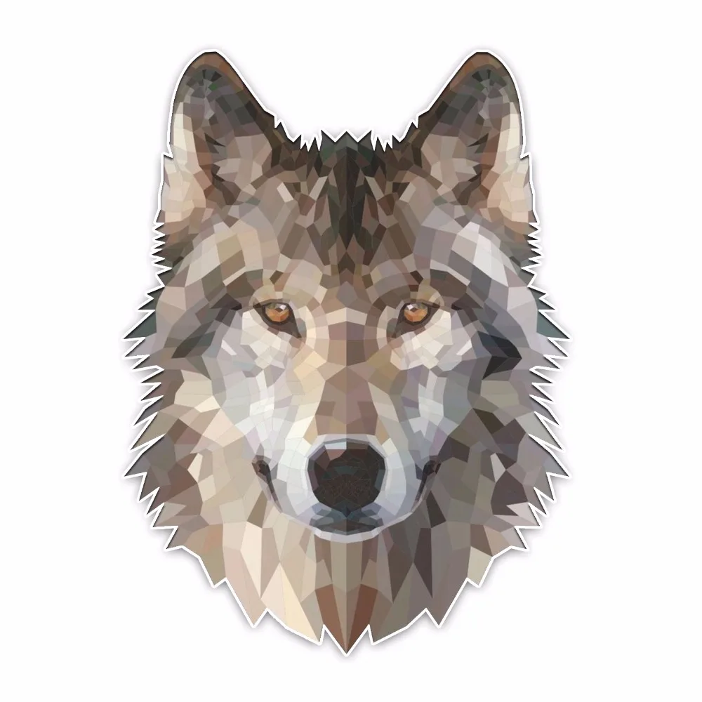 

Interesting Lovely Wolf Head Cartoon Colored PVC Creative Car Sticker Decoration Graphic,16cm*12cm