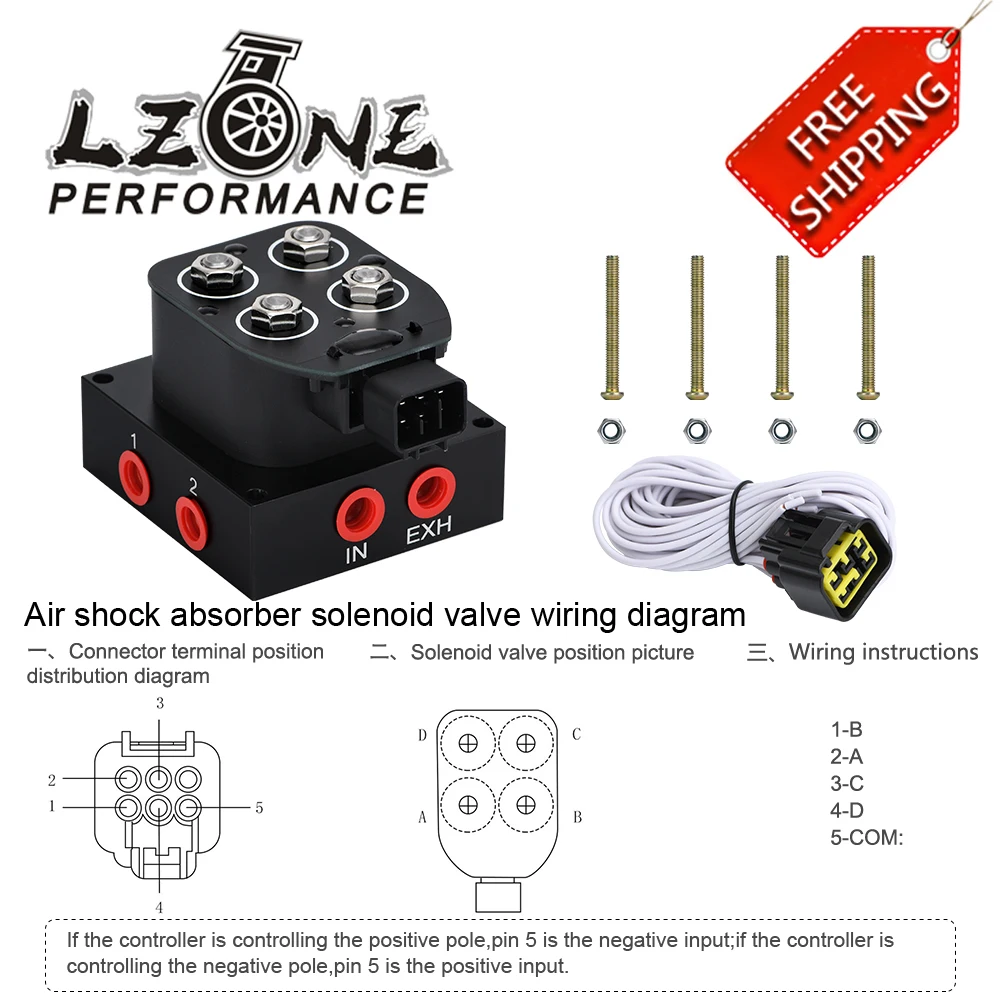

12v Solenoid Valve Air ride Suspension manifold valve ,Pneumatic shock absorber VU2 solenoid valve set Free Shipping