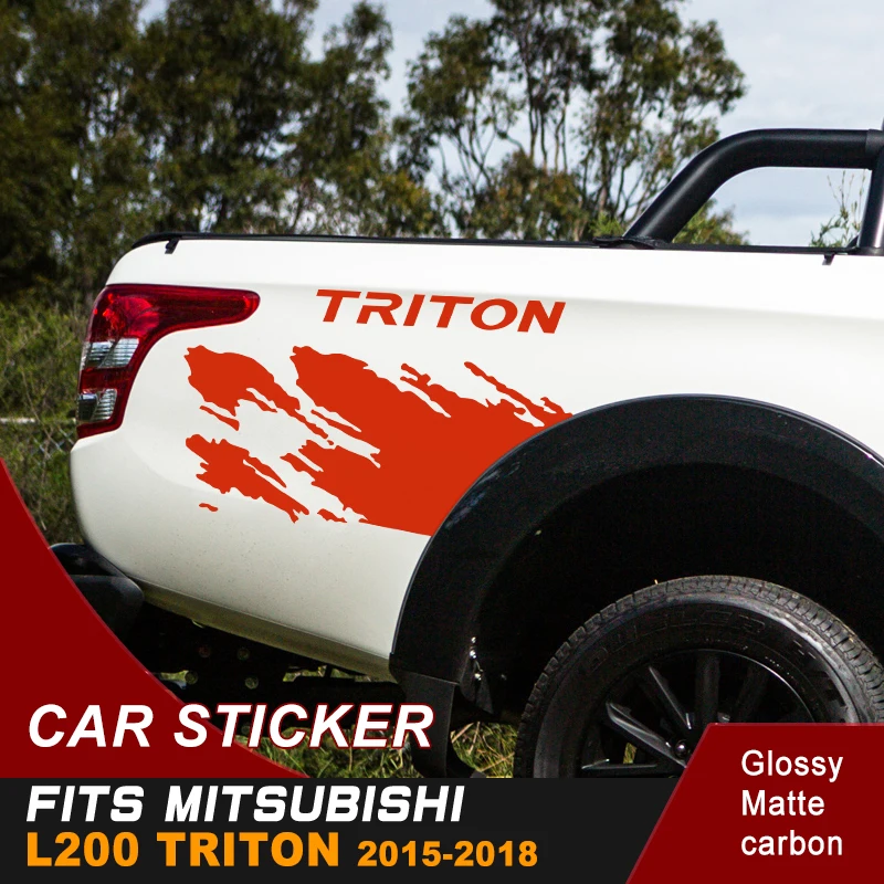 mud splash car body sticker 4x4 off road pickup box bed decal for mitsubishi l200 triton 2006-2015 2016 2017 2018 | Автомобили и