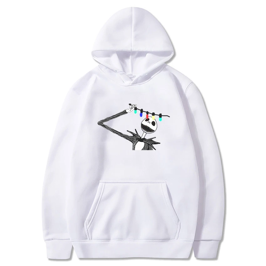 

Skull Funny Cartoon Print Hoodies Women Autumn Winter Fleece Loose Graphic Sweatshirts Female Long Sleeve Streetwear 12 Colors