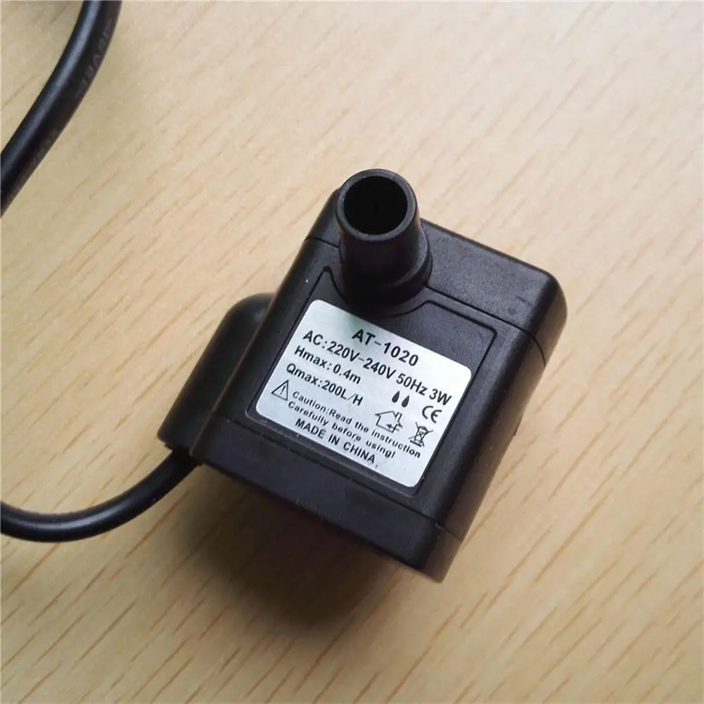 

3W AC 110V-220V Waterproof Silence Pump for Aquarium Fountain Air Fish Pond Tank Mini Submersible Water Pump
