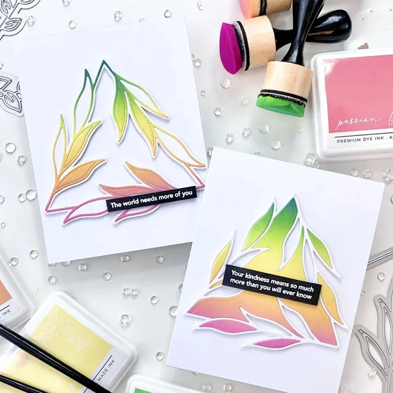 Красивые листья цветок полый фон металлические высечки Сделай Сам Скрапбукинг