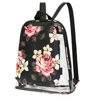 women clear backpack waterproof transparent school bag for teenage girl pvc college student bookbag high quality travel rucksack