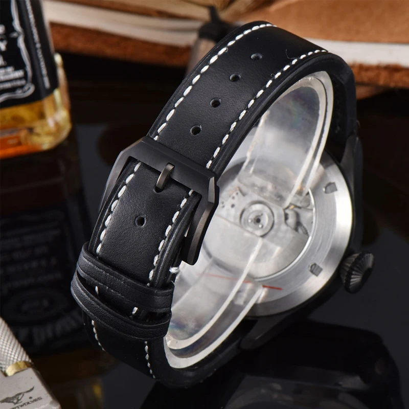 Мужские механические часы с синим циферблатом 42 мм | Наручные