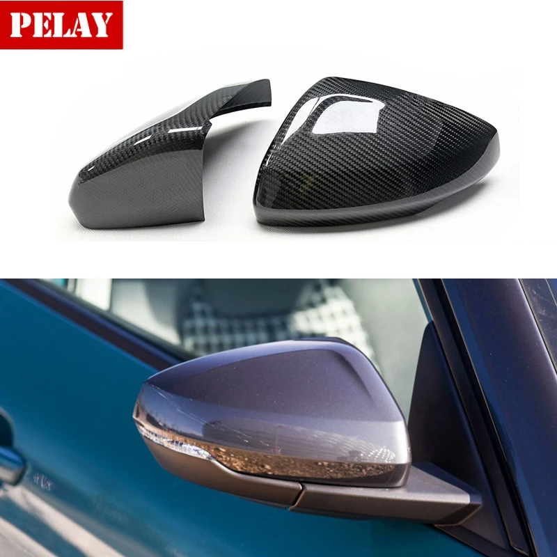 

2010-2019 A1 S1 Rear View Mirror Cover For Audi A1 S1 2010-UP Real Dry Carbon Mirror Cover Add On Style Rearview Mirror Shell