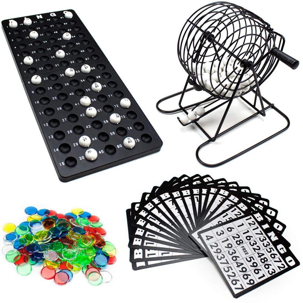 

Bingo Machine Portable Durable Reusable Friend Home Party Entertainment Game Table Puzzle Party Lucky Draw Game Bingo Ball Set
