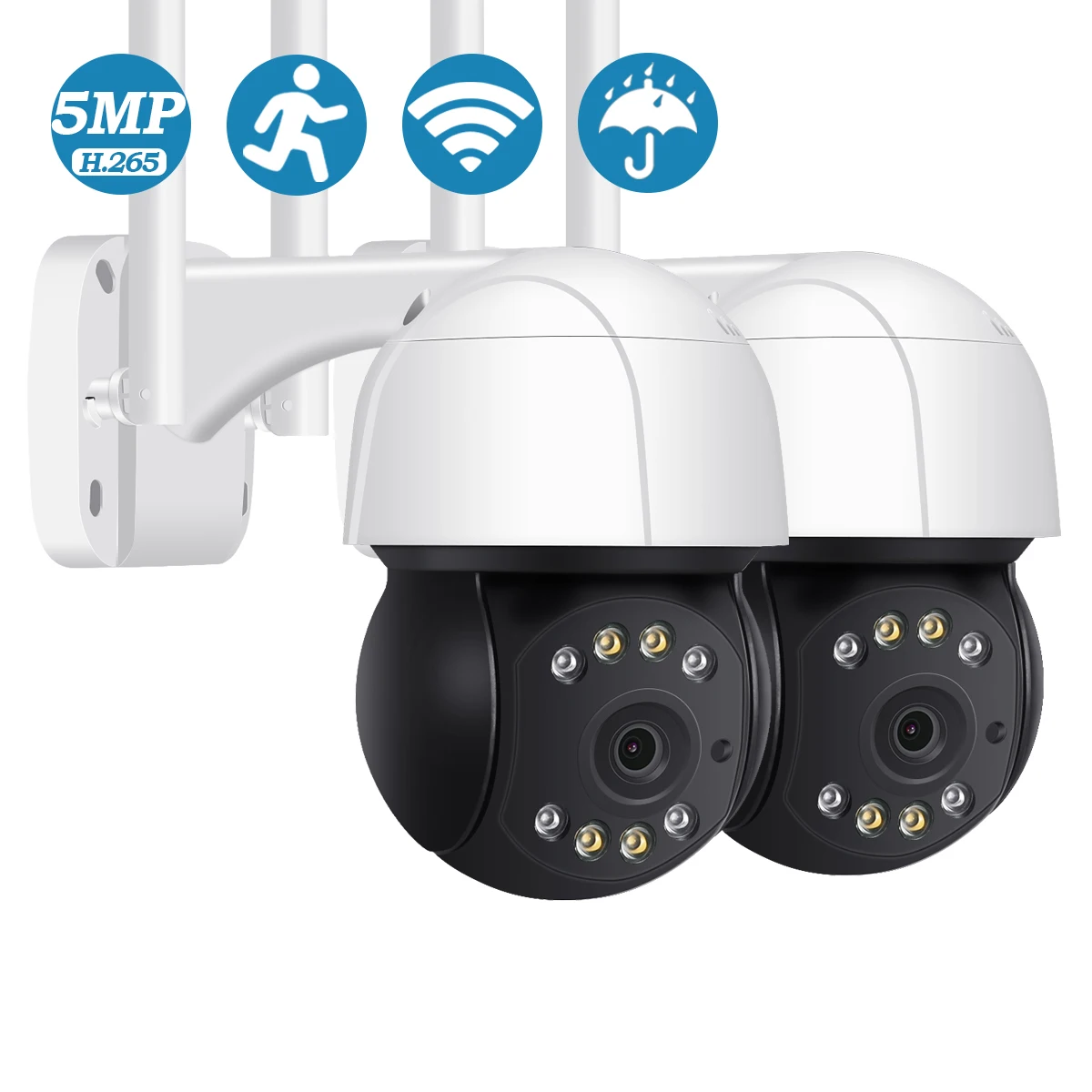 

5MP/3MP WiFi IP Camera 1080P PTZ Wireless Motion Detection Audio Full Color Infrared Night CCTV Security Surveillance