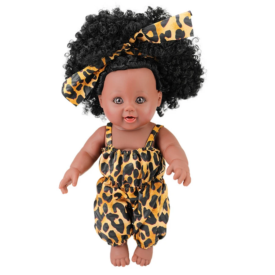30 см Имитация Черной Кожи Детская кукла интеллектуальная говорящая 3D глаза