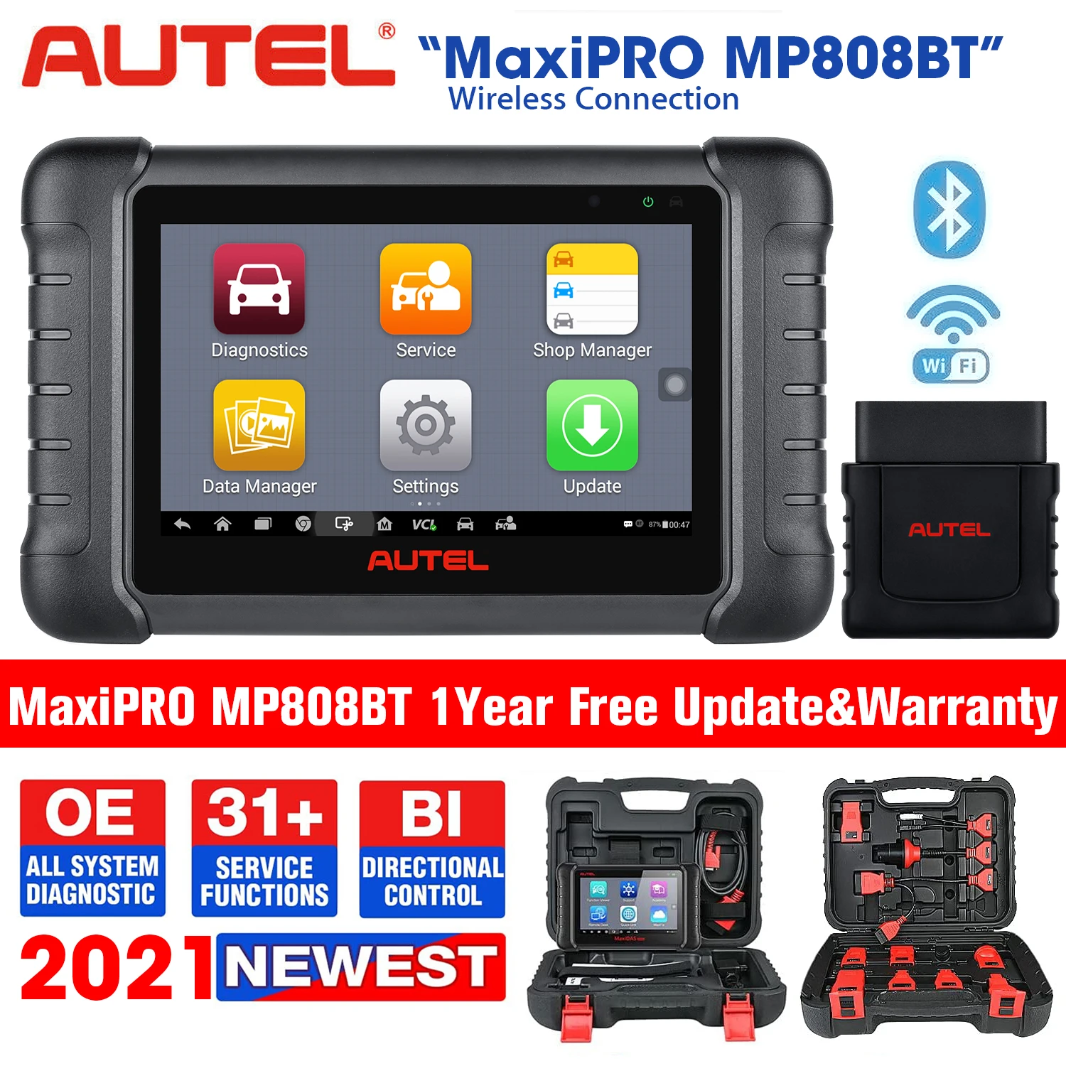Autel MaxiPRO MP808BT беспроводной Профессиональный диагностический инструмент OE-уровня